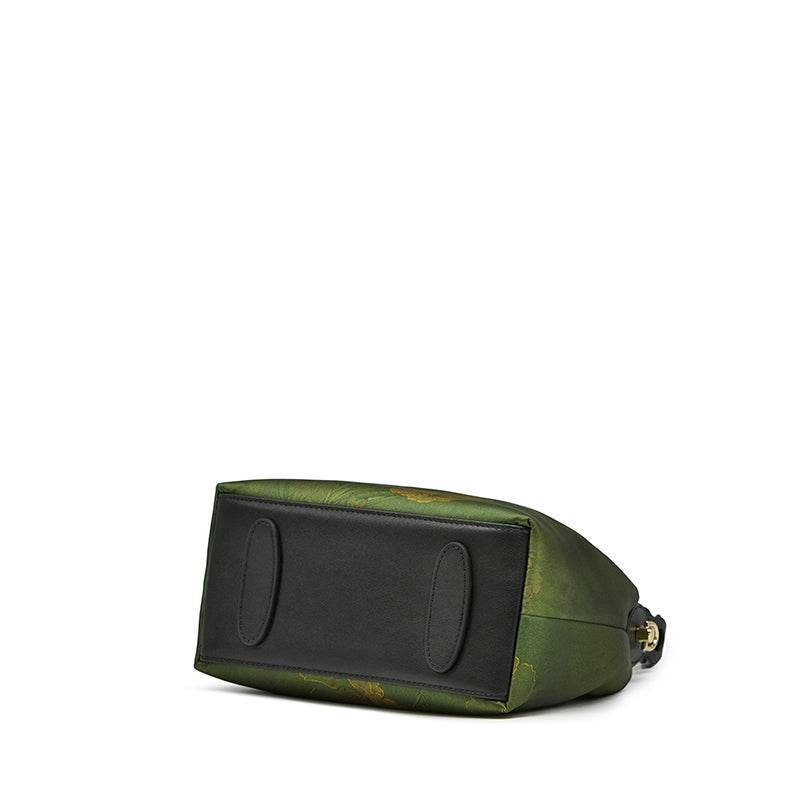 Xiangyunsha Silk Dark Green Mulberry Silk Shoulder Bag - Image 16