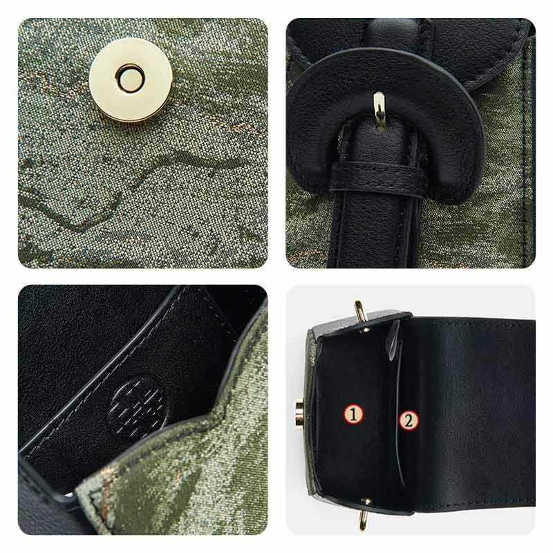 Woven Brocade Vintage Shoulder Phone Bag - 画像 (6)