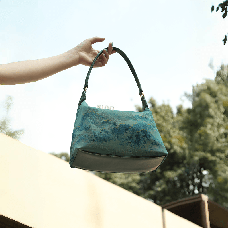 Xiangyunsha Silk Mulberry Silk Vintage Shoulder Bag - Image 6